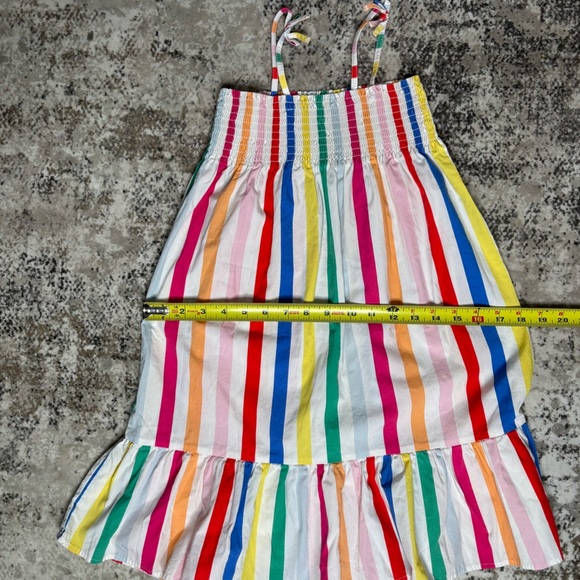 H&M Smocked Multicolor Striped Kids Cotton Dress Size 7 - Picture 9 of 9
